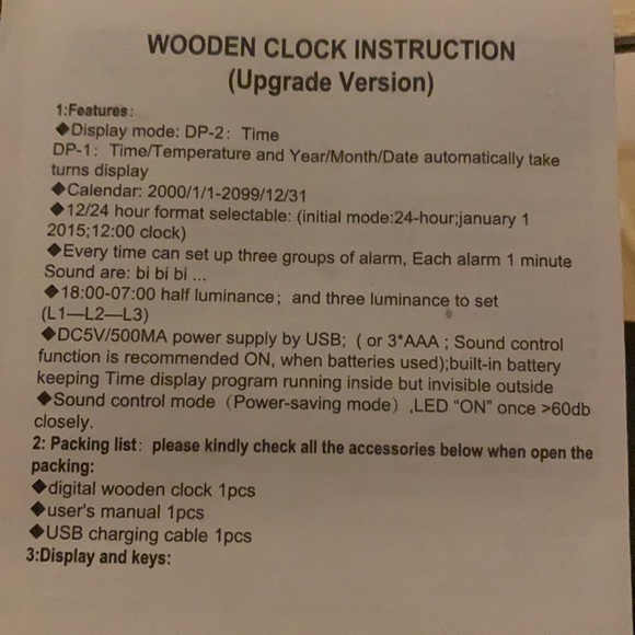Cube wooden style clock minimalistic - Picture 3 of 5